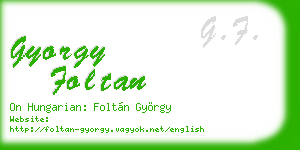 gyorgy foltan business card
