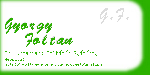 gyorgy foltan business card